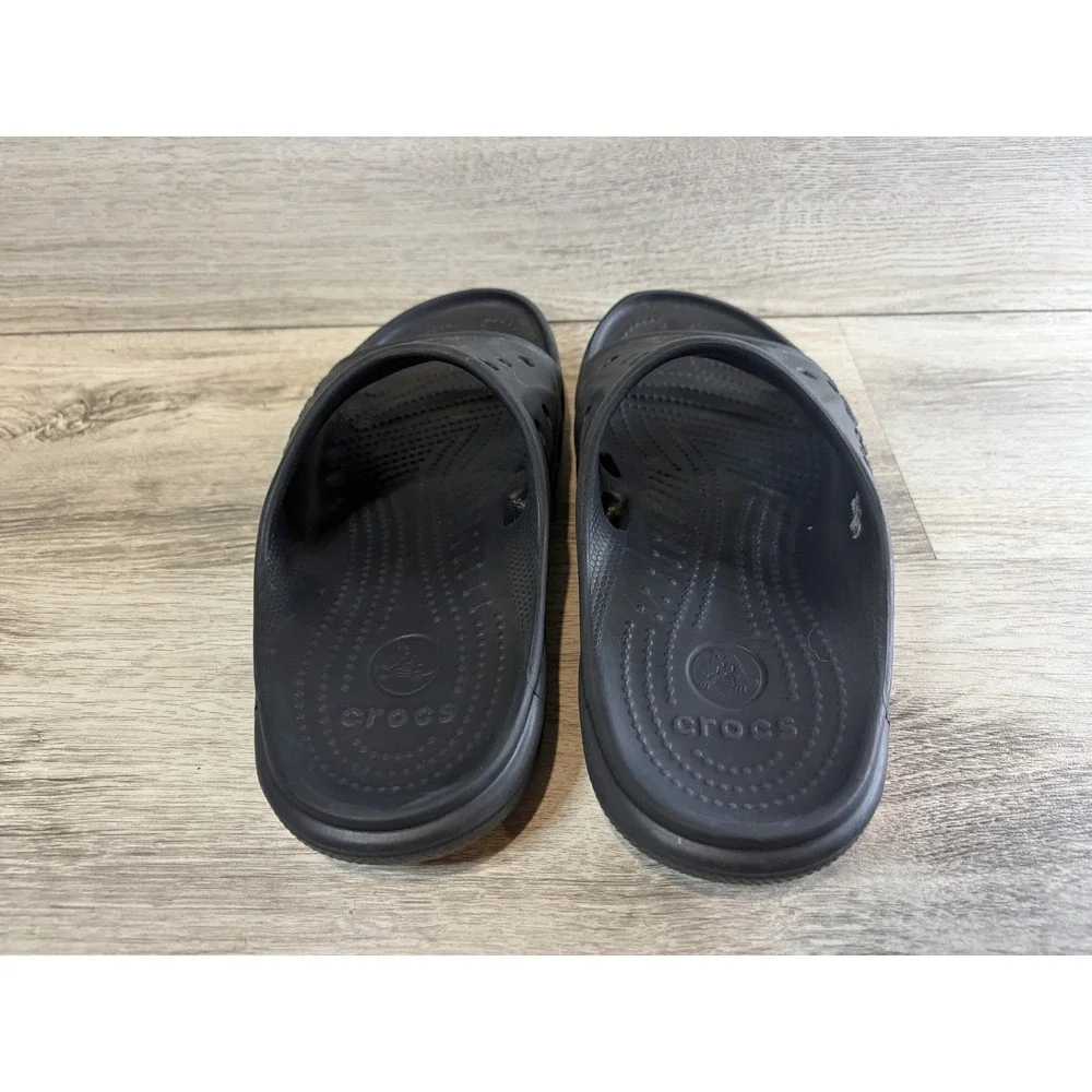 Crocs Baya II Black Slide Sandals Adult Unisex‎ Men's 10 Women's 12 Shoes